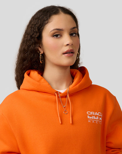Oracle Red Bull Racing Unisex Max Verstappen Puzzle Pullover Hoodie - Exotic Orange