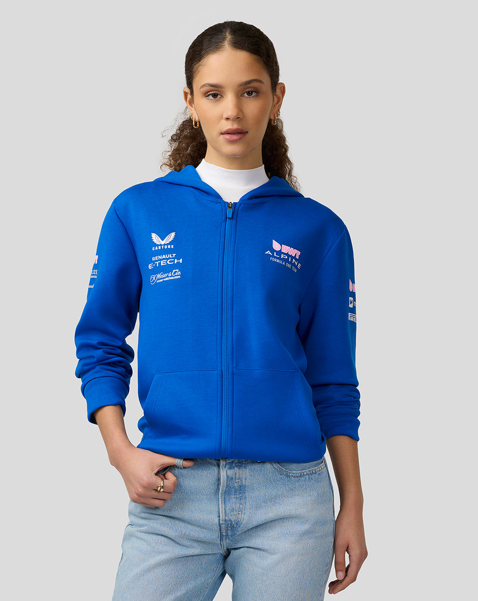 Bwt Alpine Formula One Team’S Official Unisex Full Zip Hoodie - Lapis Blue - Lapis Blue