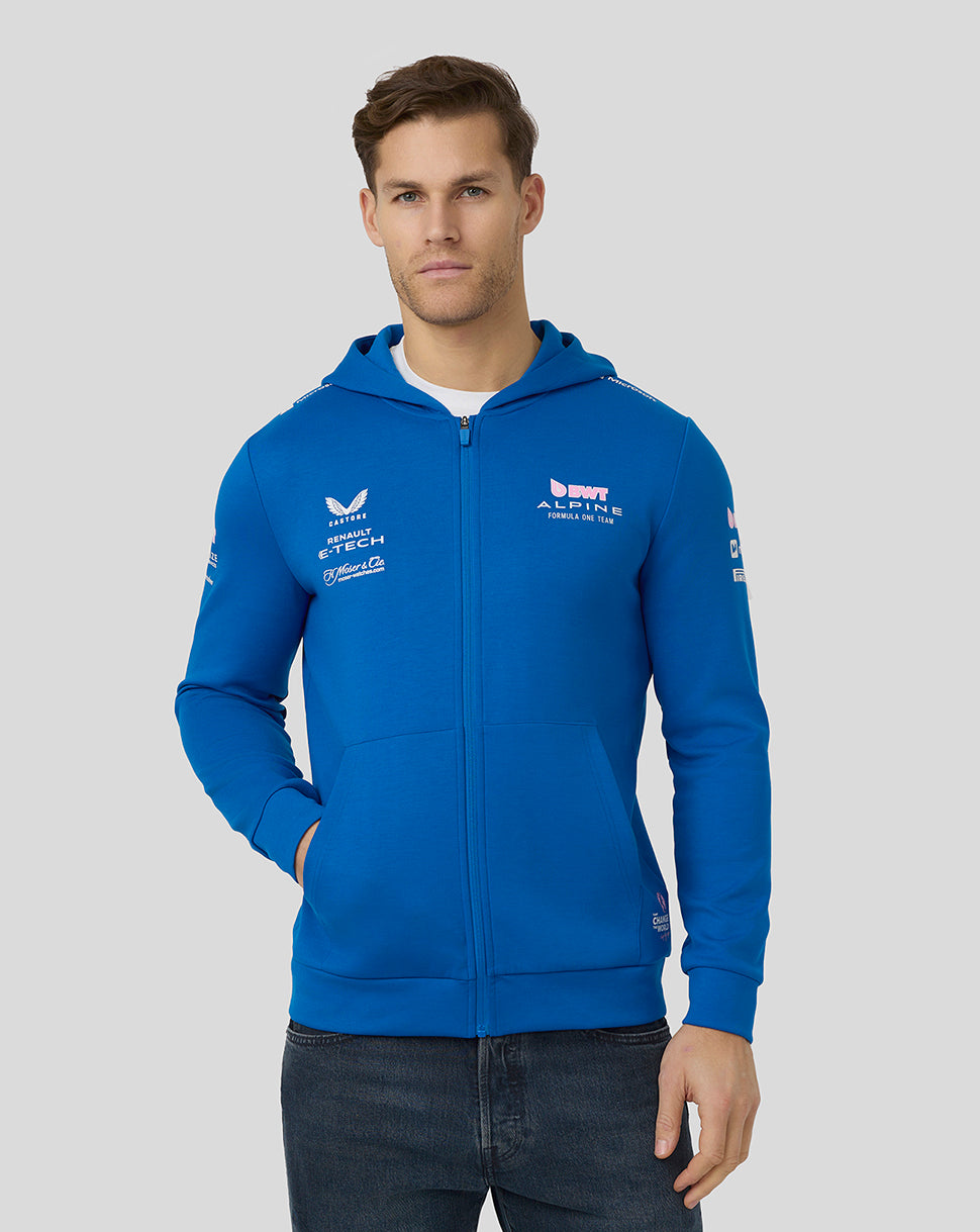 Bwt Alpine Formula One Team’S Official Unisex Full Zip Hoodie - Lapis Blue - Lapis Blue