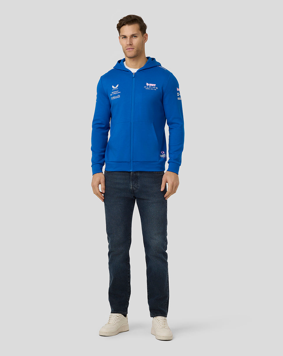 Bwt Alpine Formula One Team’S Official Unisex Full Zip Hoodie - Lapis Blue - Lapis Blue
