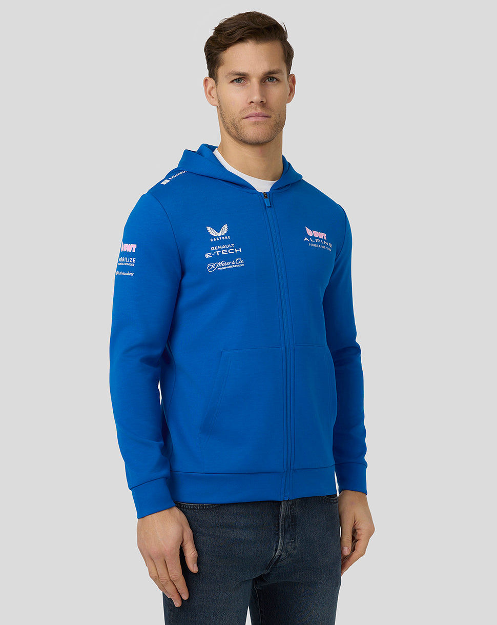 Bwt Alpine Formula One Team’S Official Unisex Full Zip Hoodie - Lapis Blue - Lapis Blue