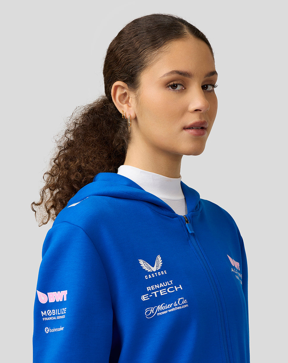 Bwt Alpine Formula One Team’S Official Unisex Full Zip Hoodie - Lapis Blue - Lapis Blue