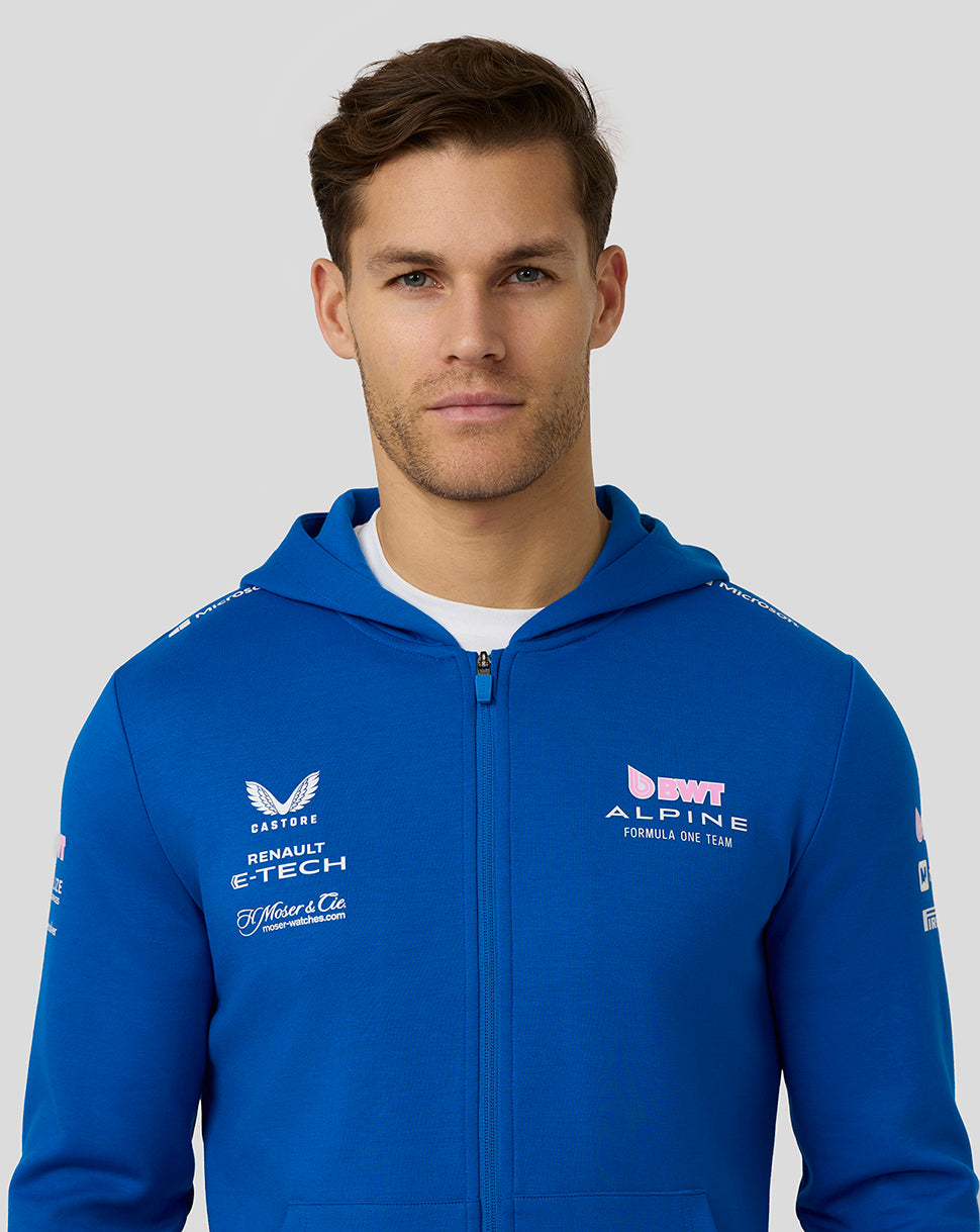 Bwt Alpine Formula One Team’S Official Unisex Full Zip Hoodie - Lapis Blue - Lapis Blue
