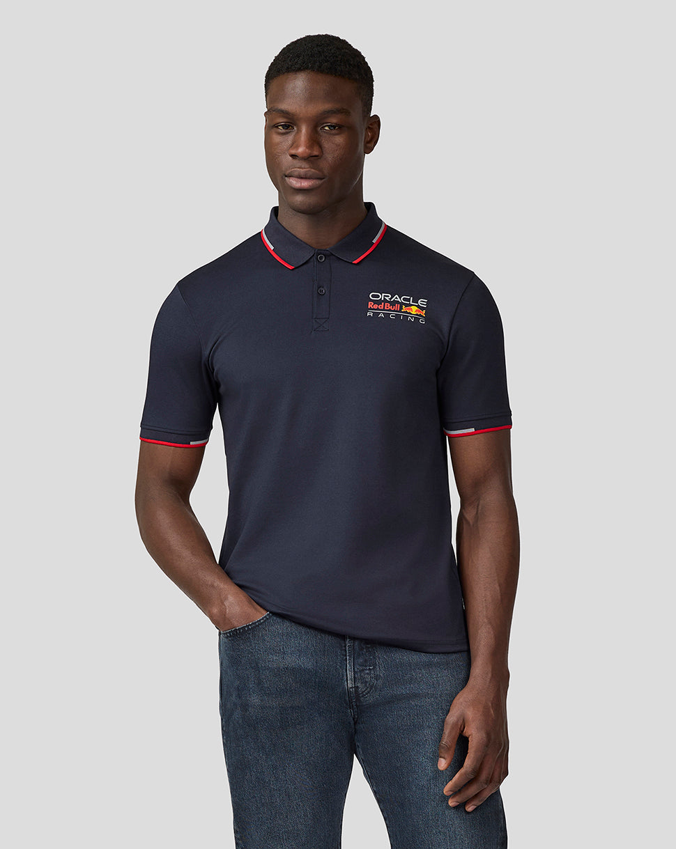 Oracle Red Bull Racing Unisex Core Polo Shirt With Full Colour Logo - Night Sky - Night Sky
