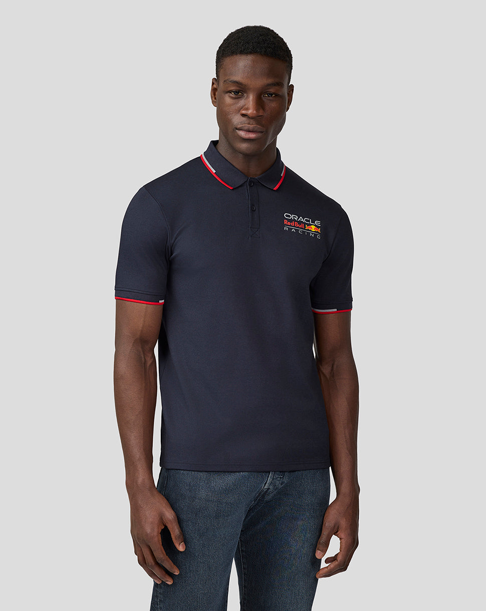 Oracle Red Bull Racing Unisex Core Polo Shirt With Full Colour Logo - Night Sky - Night Sky