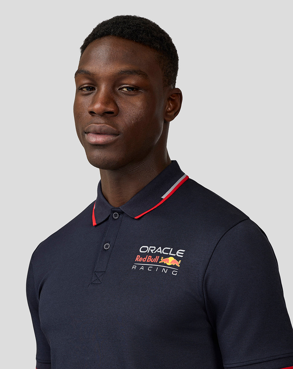 Oracle Red Bull Racing Unisex Core Polo Shirt With Full Colour Logo - Night Sky - Night Sky