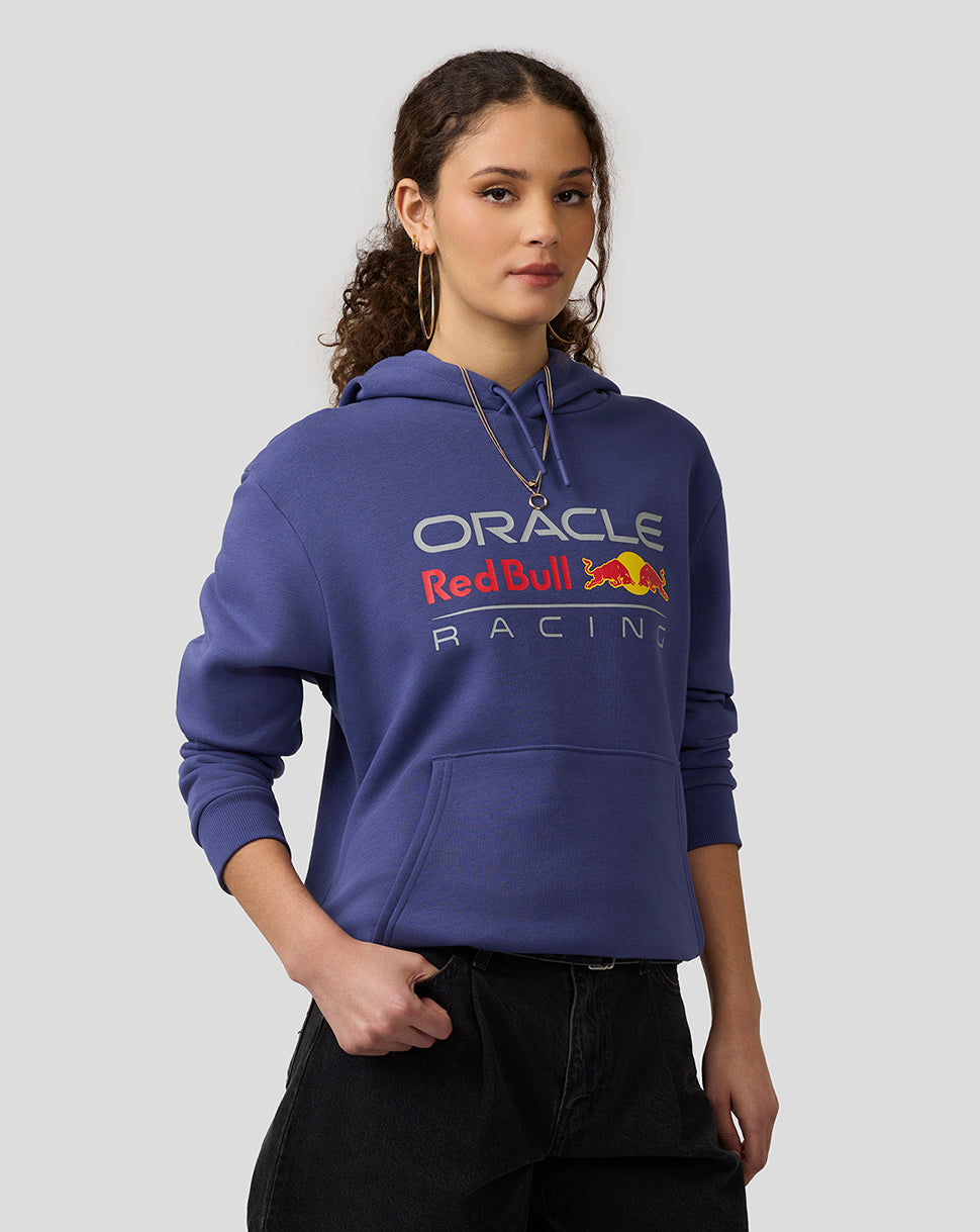 Oracle Red Bull Racing Unisex Large Front Logo Hoodie - Skipper Blue