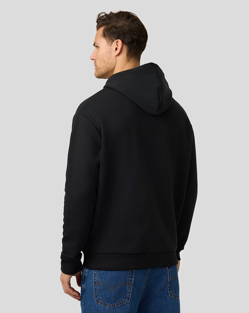 BWT Alpine Formula One Team Unisex Dual Brand Dual Brand Black on Black Zipped Hoodie - Caviar Black