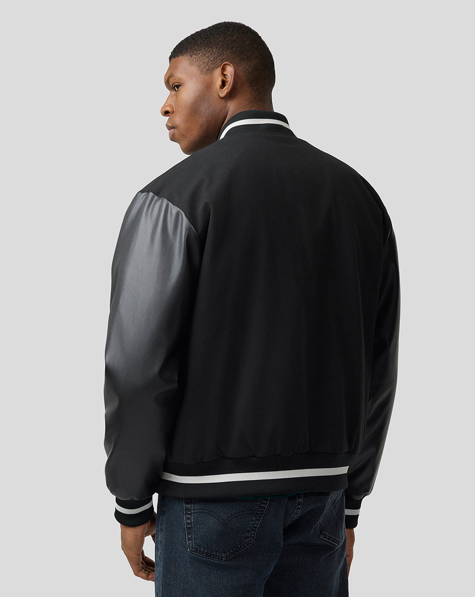 BWT Alpine Formula One Team Unisex Dual Brand Bomber Jacket - Caviar Black