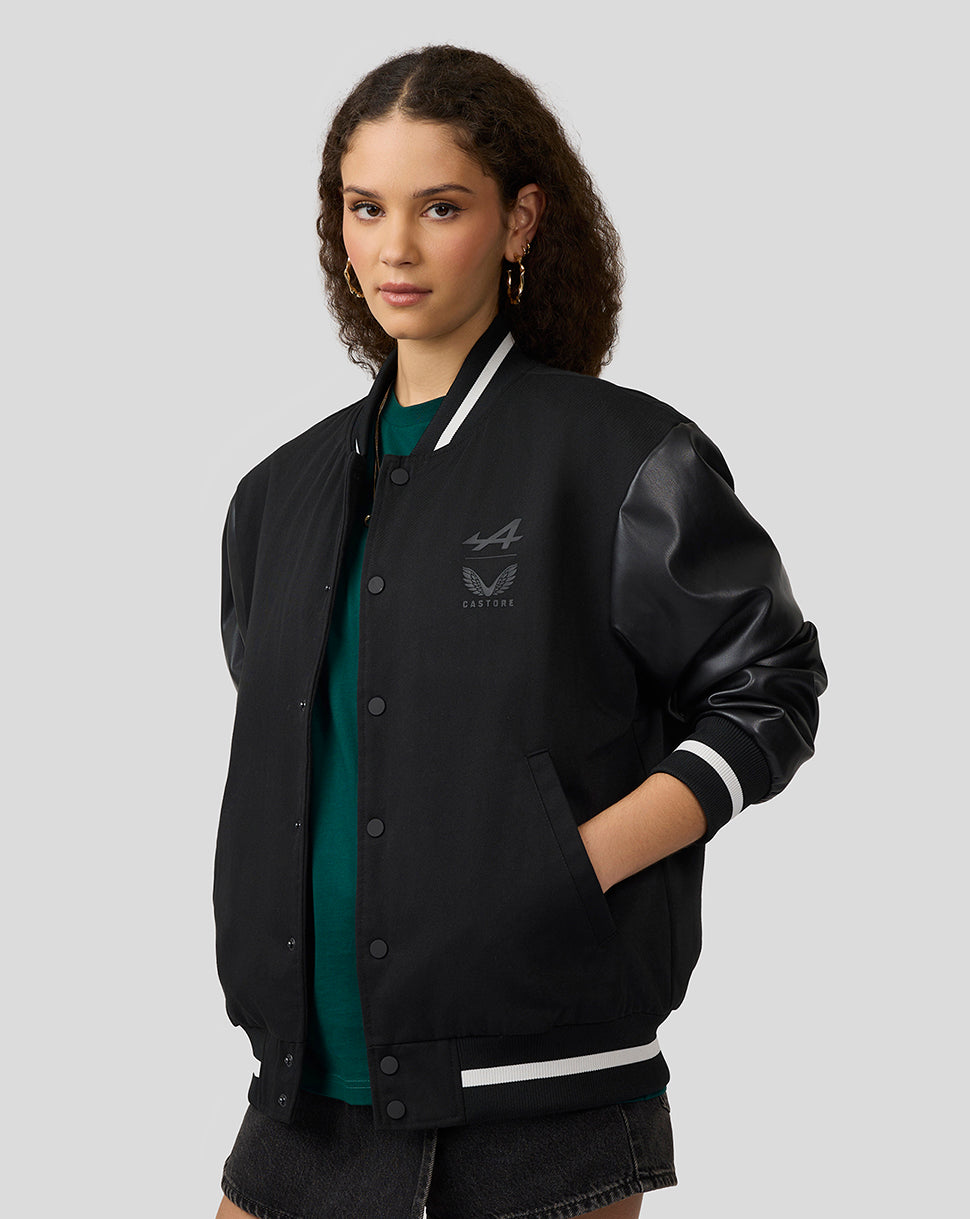 BWT Alpine Formula One Team Unisex Dual Brand Bomber Jacket - Caviar Black
