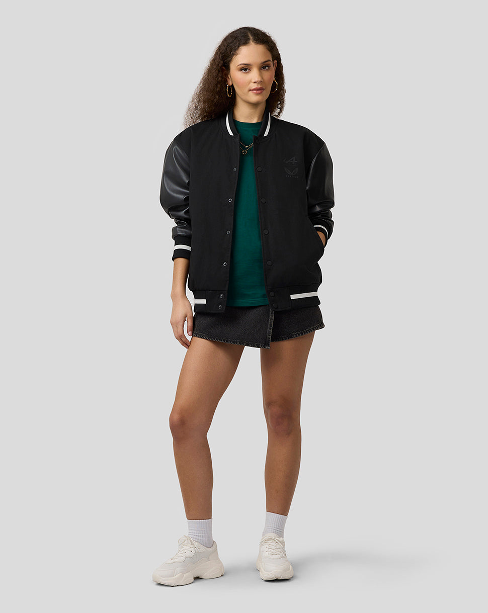BWT Alpine Formula One Team Unisex Dual Brand Bomber Jacket - Caviar Black