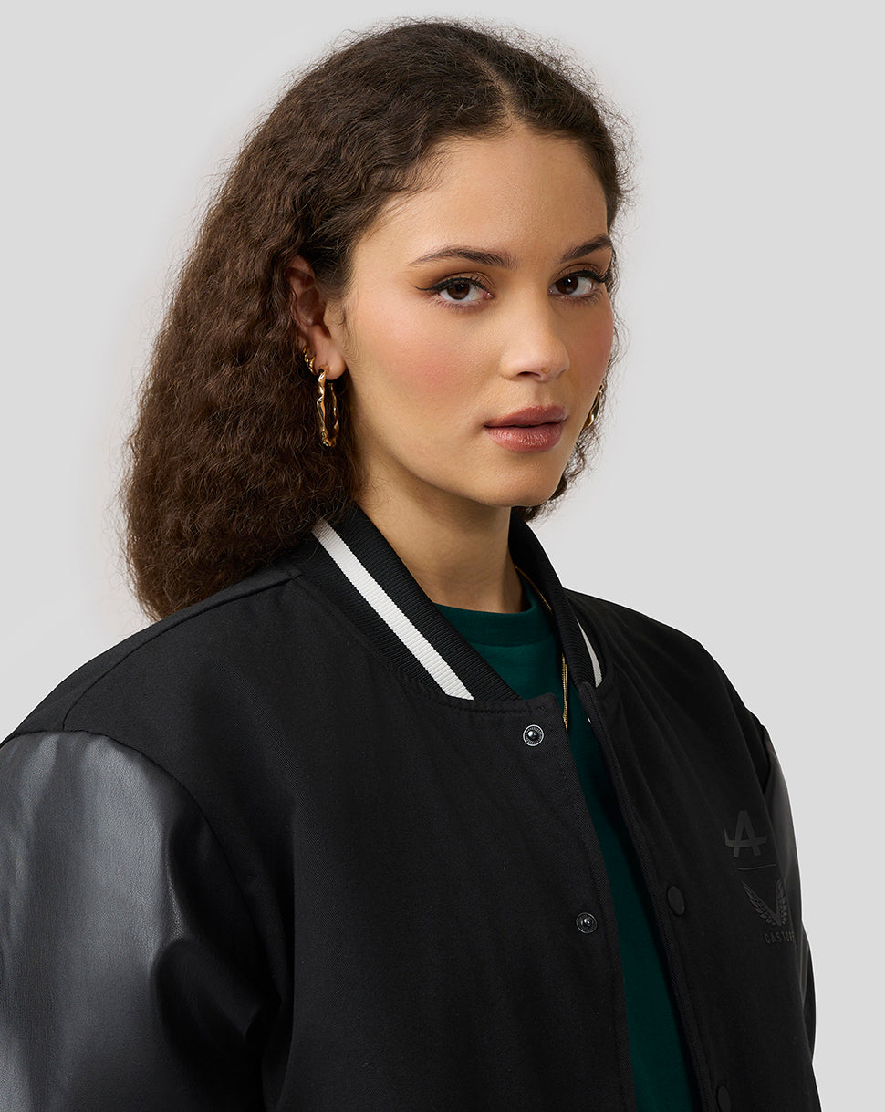 BWT Alpine Formula One Team Unisex Dual Brand Bomber Jacket - Caviar Black