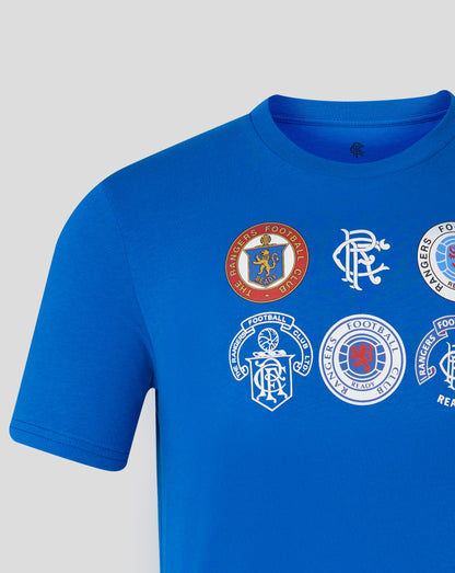 Rangers Unisex 25/26 Badge Tee - Lapis Blue