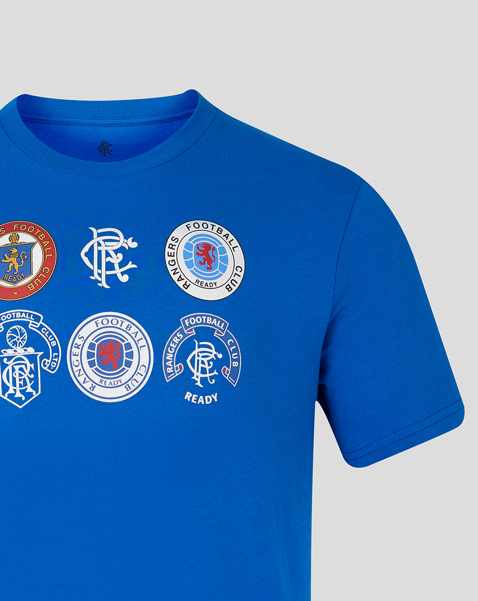Rangers Unisex 25/26 Badge Tee - Lapis Blue - Lapis Blue