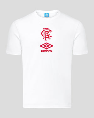 Rangers Junior 25/26 Travel Short Sleeve Tee - White/Red