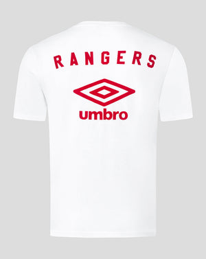 Rangers Junior 25/26 Travel Short Sleeve Tee - White/Red