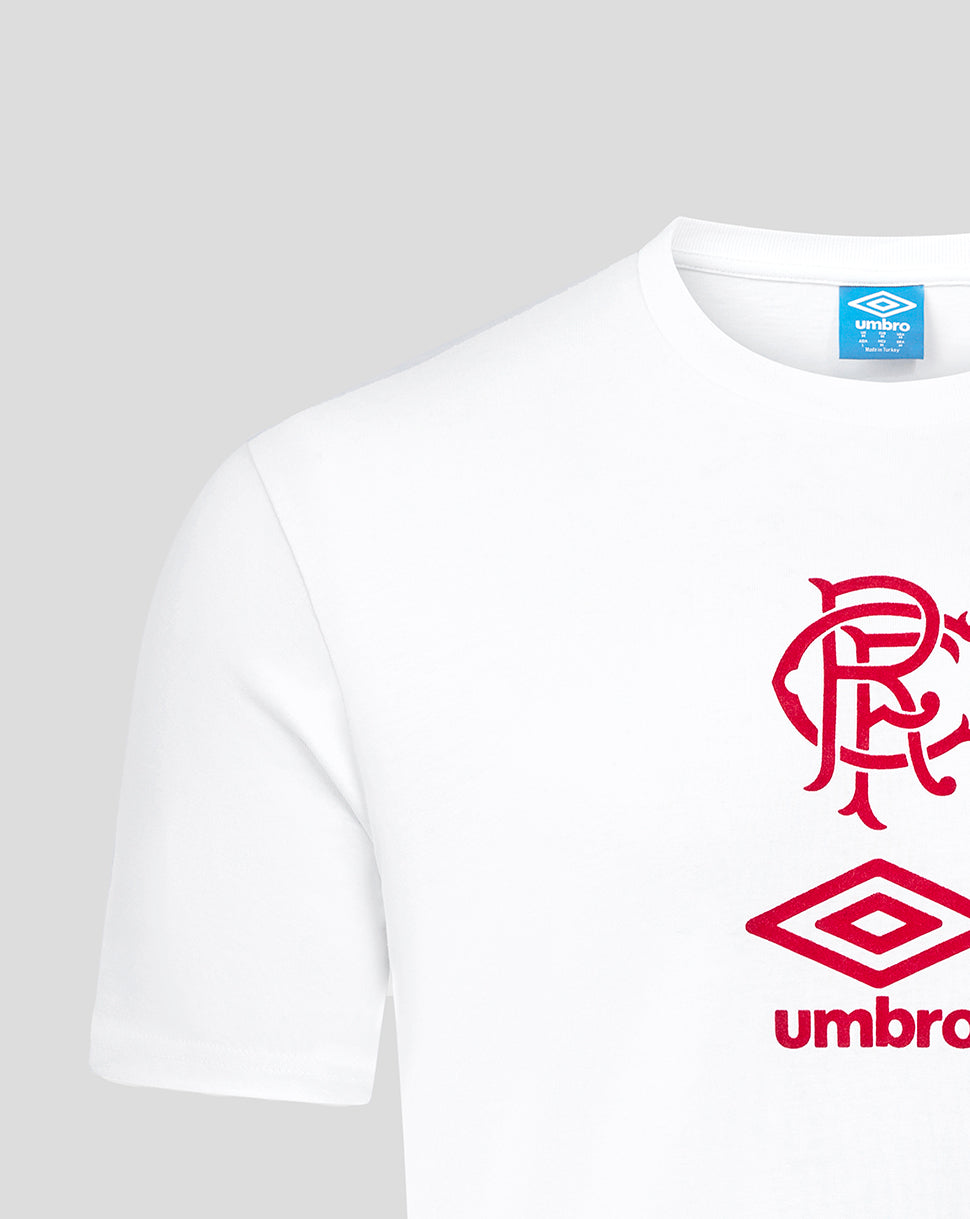 Rangers Adult 25/26 Travel Short Sleeve Tee - White/Red - Brilliant White