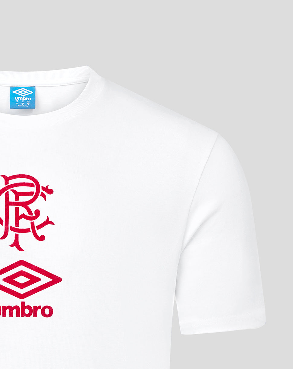 Rangers Adult 25/26 Travel Short Sleeve Tee - White/Red - Brilliant White