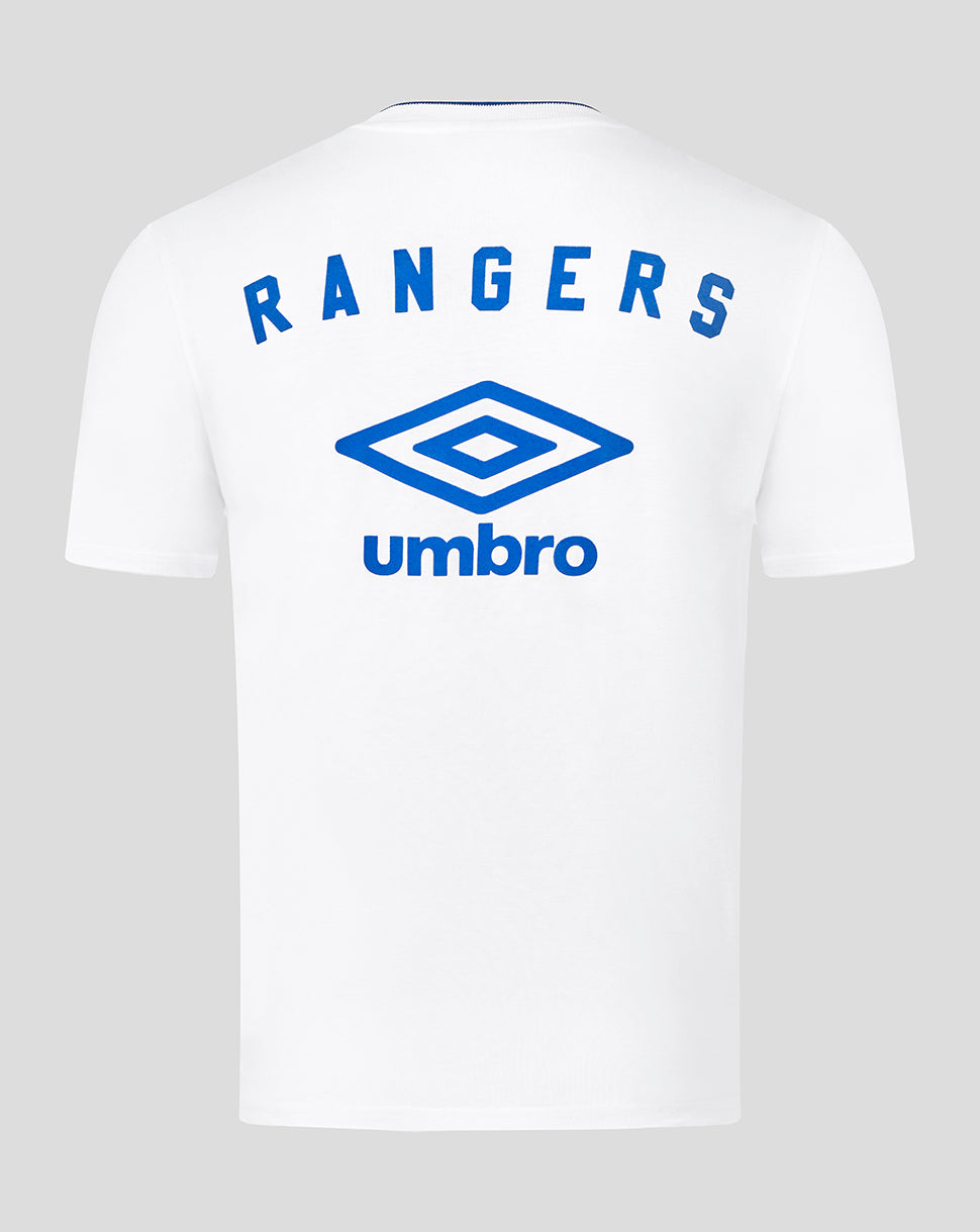 Rangers Adult 25/26 Travel Short Sleeve Tee - White/Blue - Brilliant White/Lapis Blue