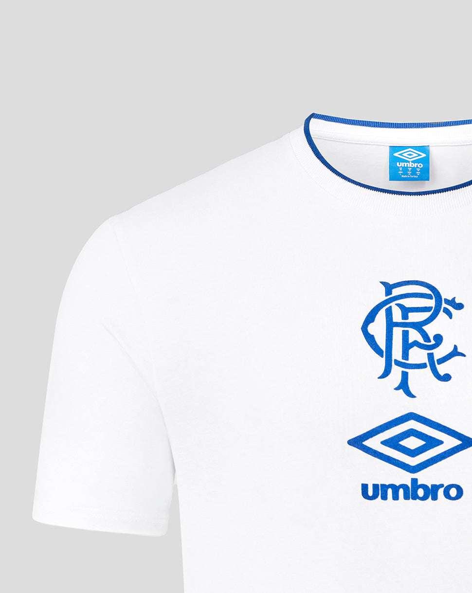 Rangers Adult 25/26 Travel Short Sleeve Tee - White/Blue - Brilliant White/Lapis Blue