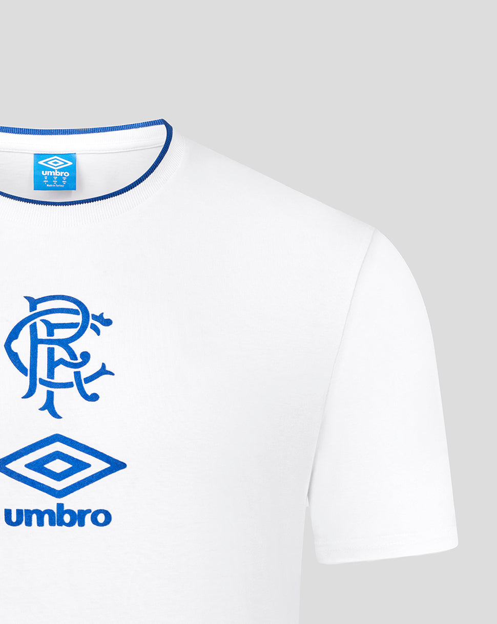 Rangers Adult 25/26 Travel Short Sleeve Tee - White/Blue - Brilliant White/Lapis Blue