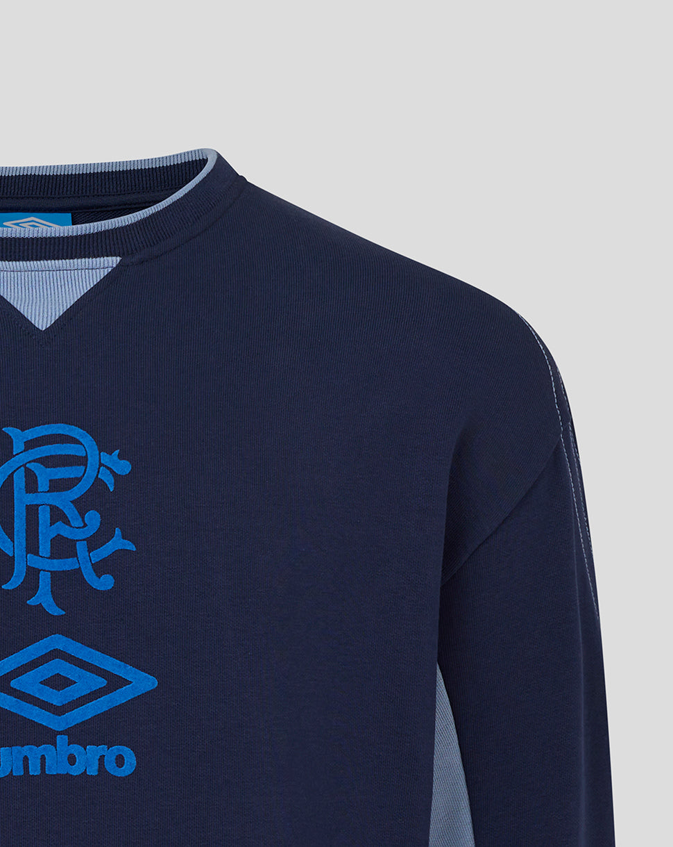 Rangers Adults 25/26 Travel Crew Sweat - Peacoat