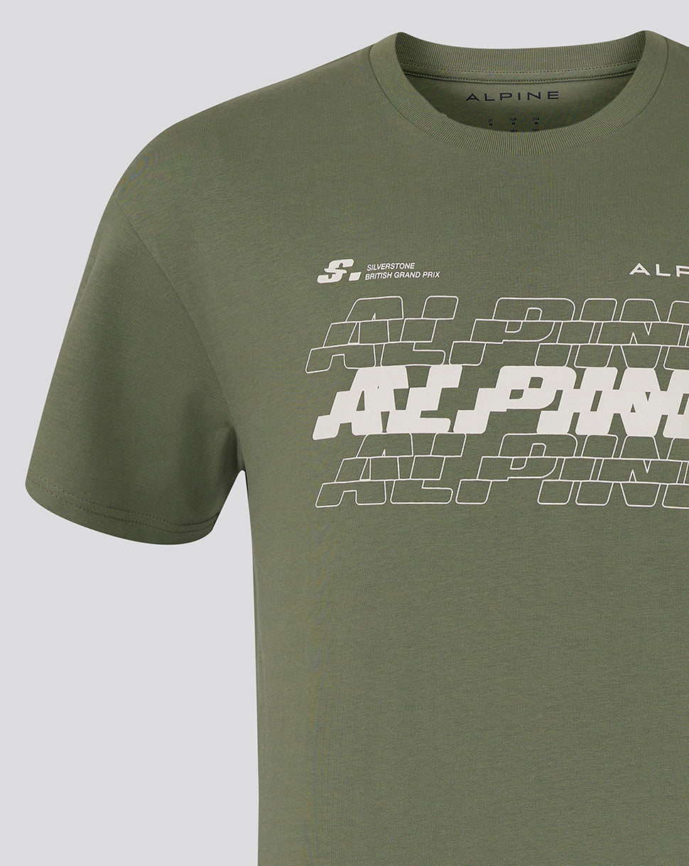 BWT Alpine Formula 1 Team Silverstone Oversized T-Shirt - Green - Deep Lichen Green