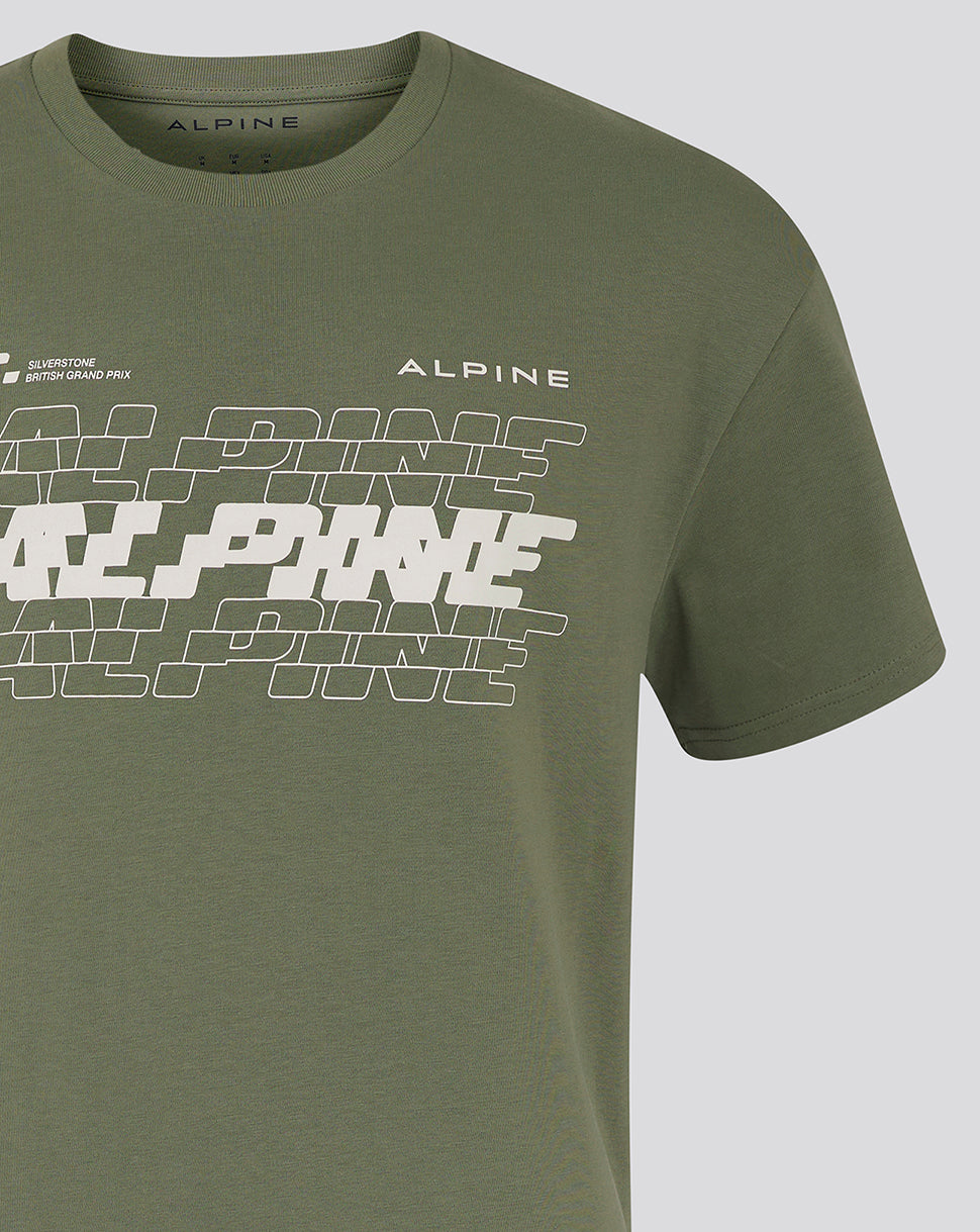 BWT Alpine Formula 1 Team Silverstone Oversized T-Shirt - Green - Deep Lichen Green
