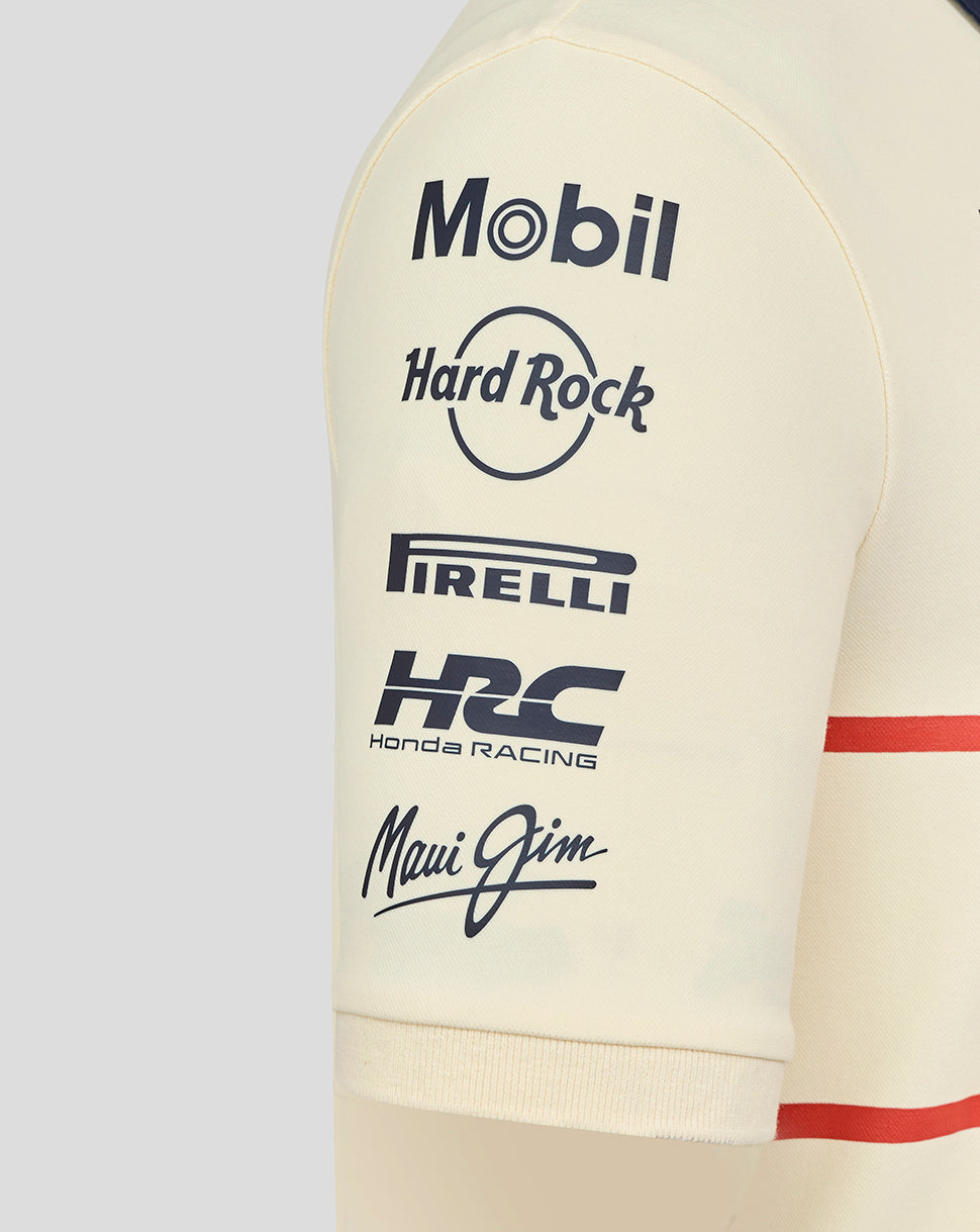 Oracle Red Bull Racing Unisex Heritage Team Polo Shirt - Egret - Egret
