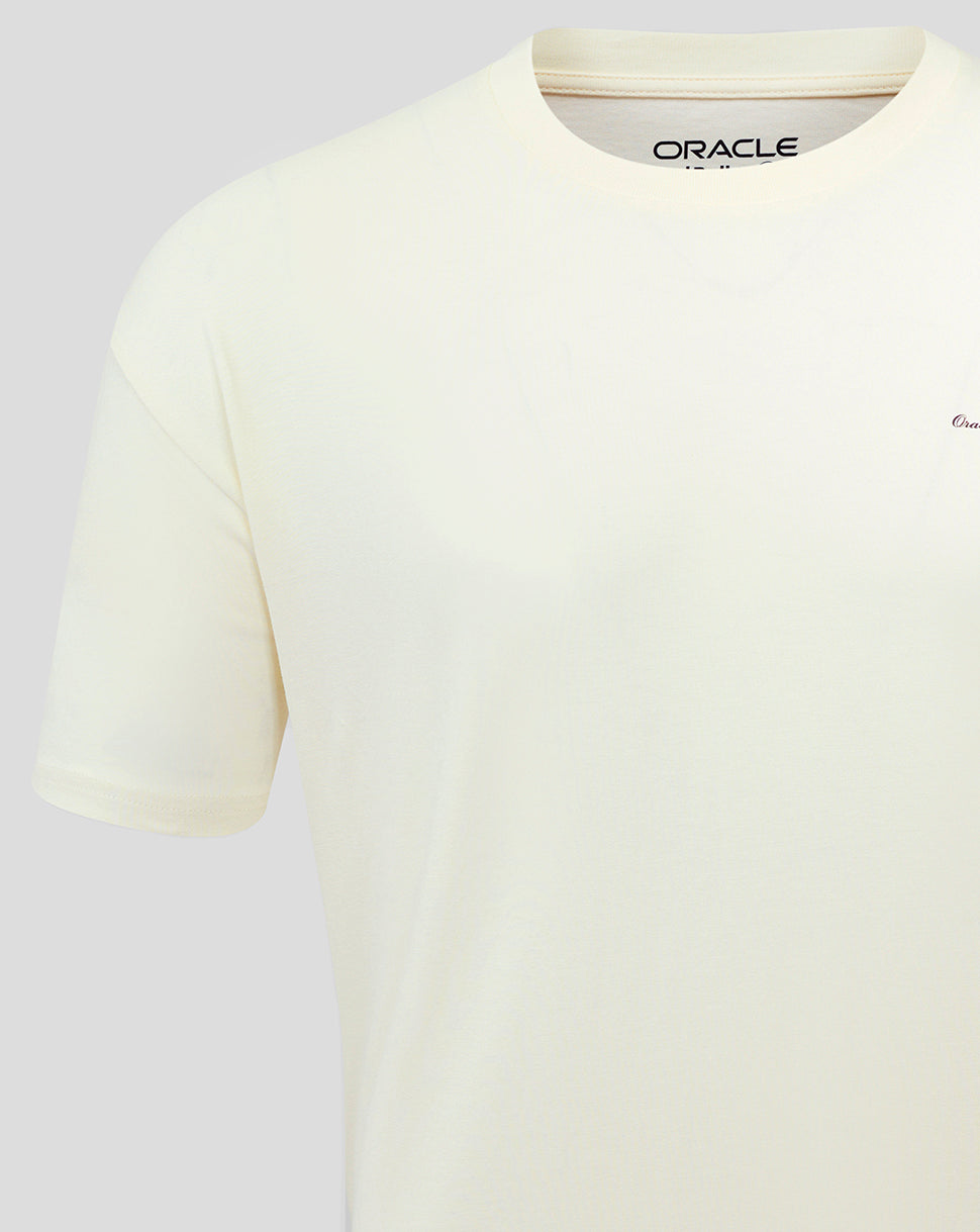 Oracle Red Bull Racing Unisex Heritage Script T-Shirt - Egret - Egret