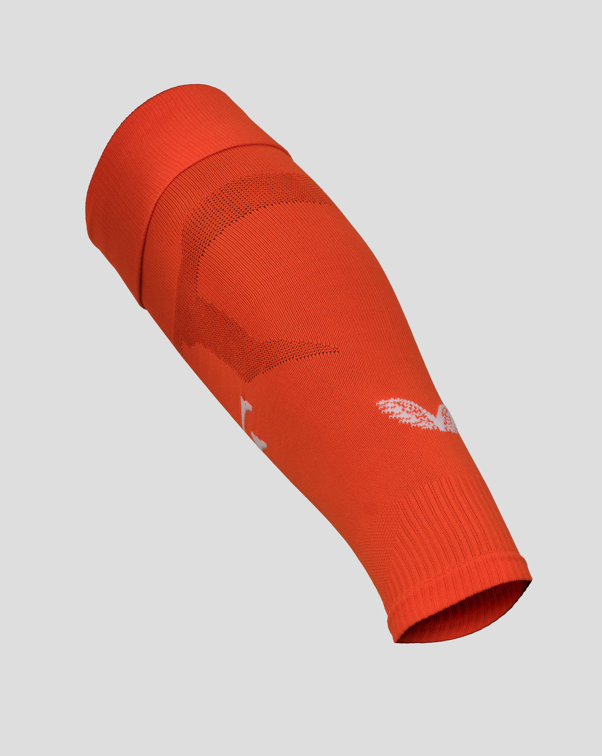 Bright orange Feyenoord away goalkeeper footless sock with ribbed cuff and white logo detail
