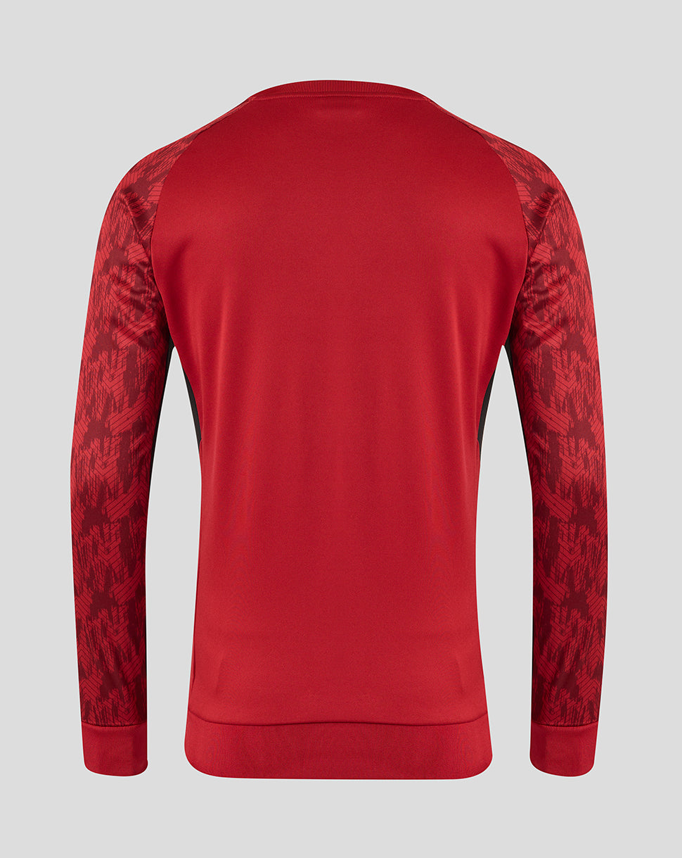 Saracens Unisex 25/26 Training Sweatshirt - Rhythmic Red - Red/Black