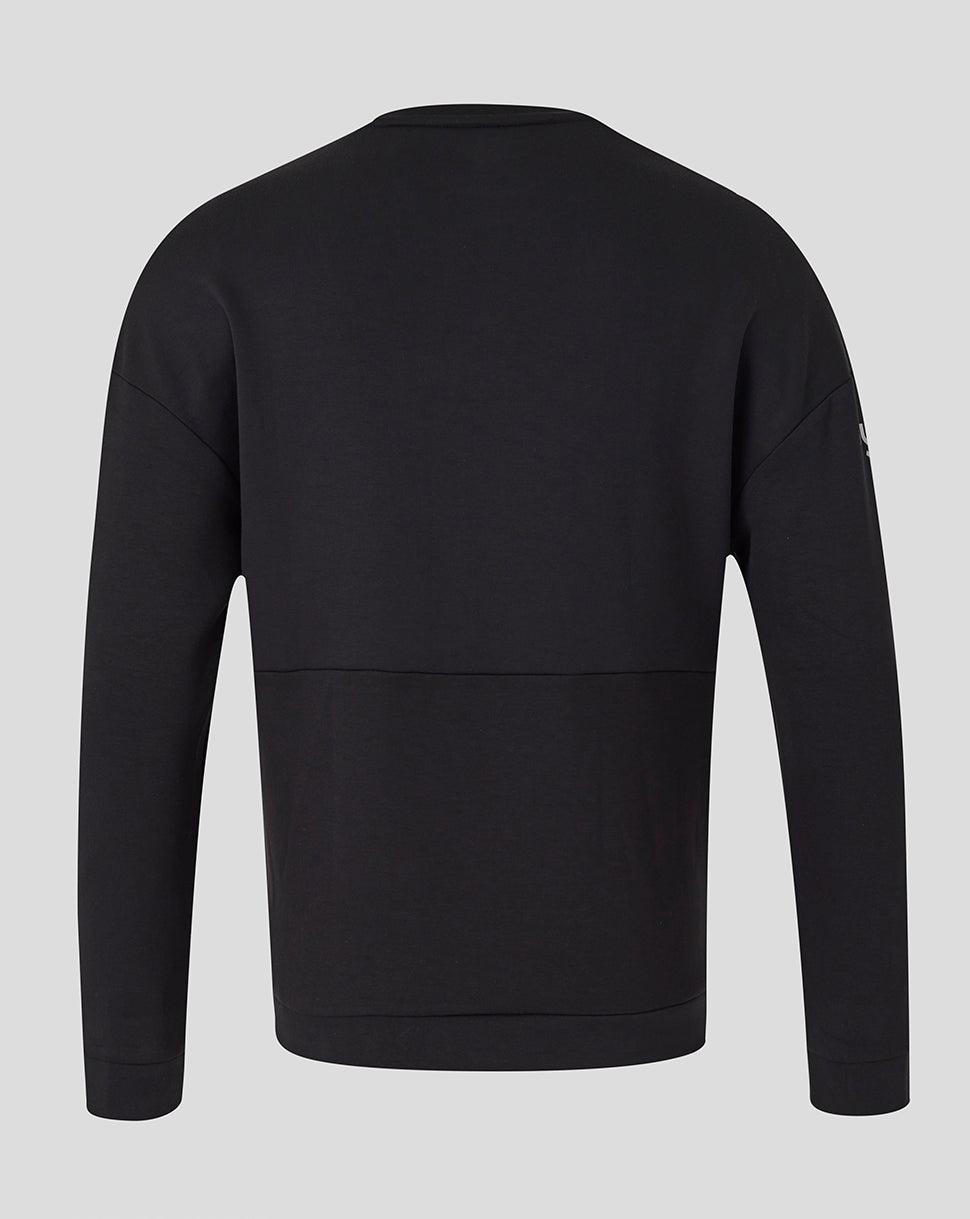 Back view of a black Bath Unisex 25/26 Travel Crew Sweatshirt.