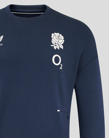 Men's England Rugby 25/26 Travel Crew Sweatshirt - Inkwell
