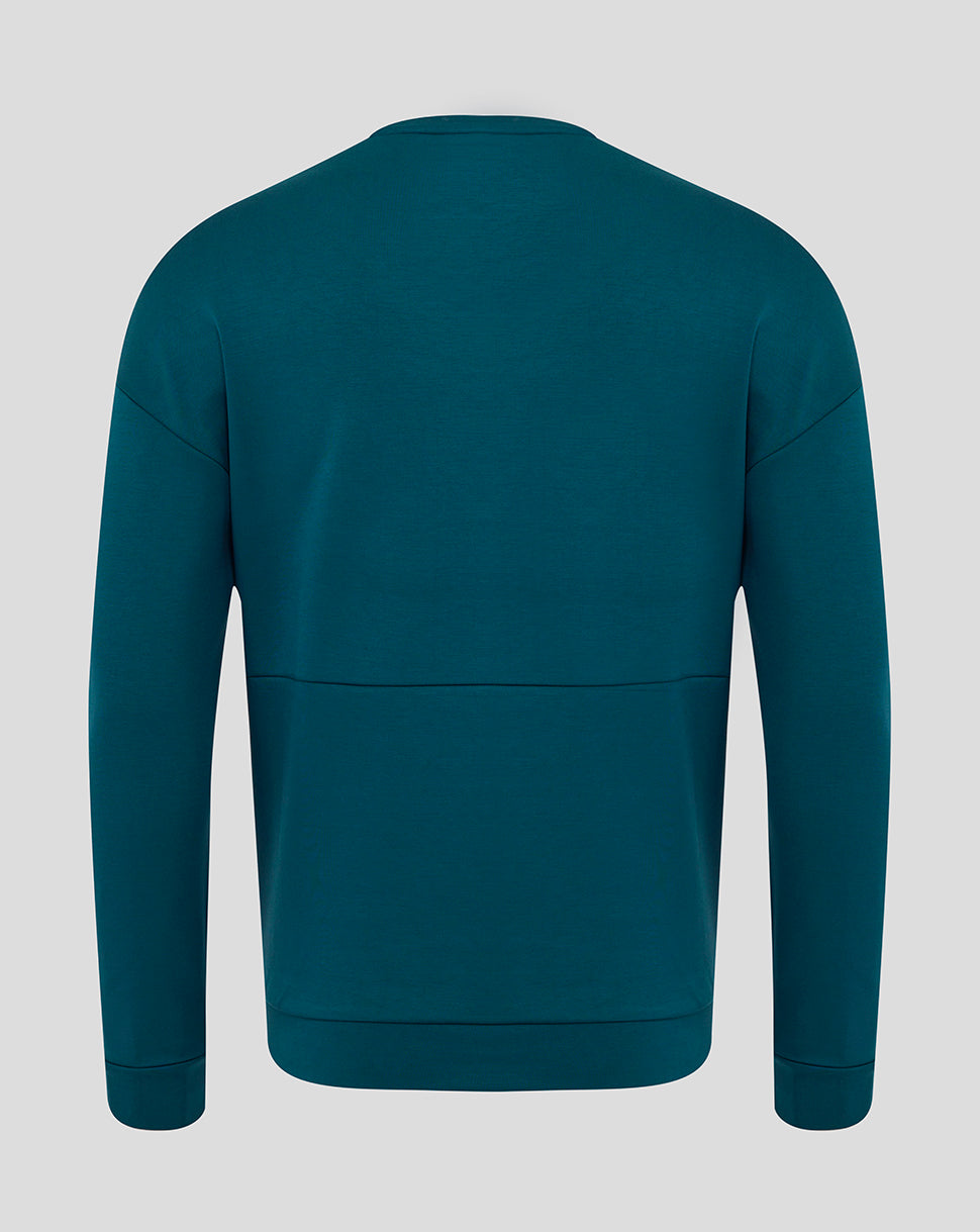Men's England Rugby 25/26 Travel Crew Sweatshirt - Reflecting Pond - Reflecting Pond