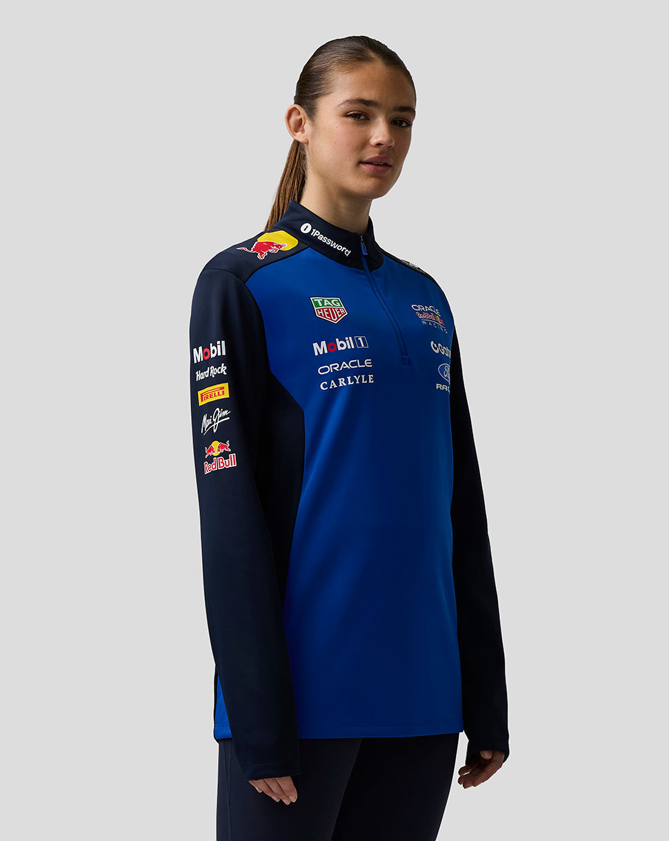 Oracle Red Bull Racing Capa intermedia unisex Teamline con cremallera de un cuarto - Night Sky / Surf The Web - Night Sky/Surf The Web