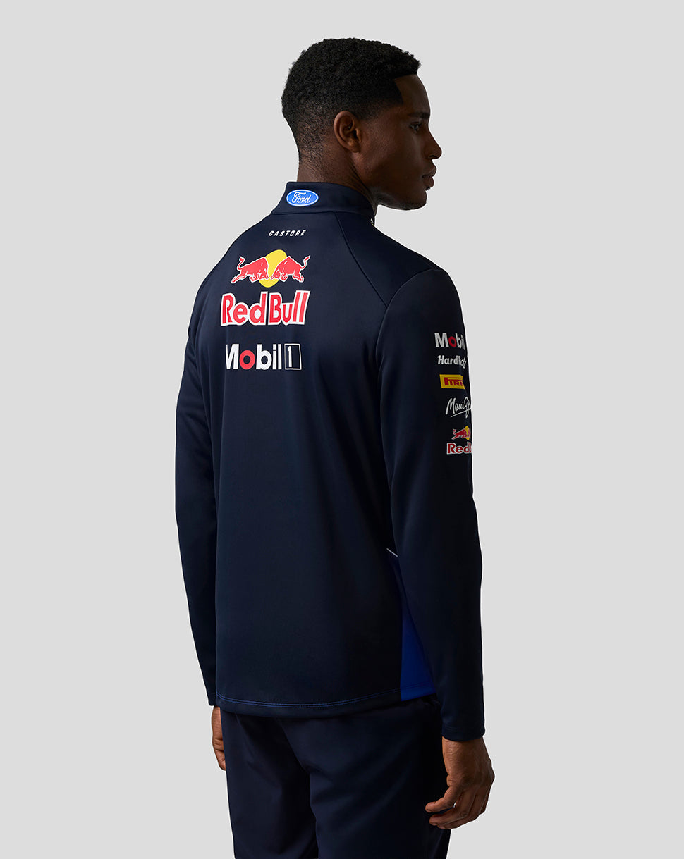 Oracle Red Bull Racing Capa intermedia unisex Teamline con cremallera de un cuarto - Night Sky / Surf The Web - Night Sky/Surf The Web