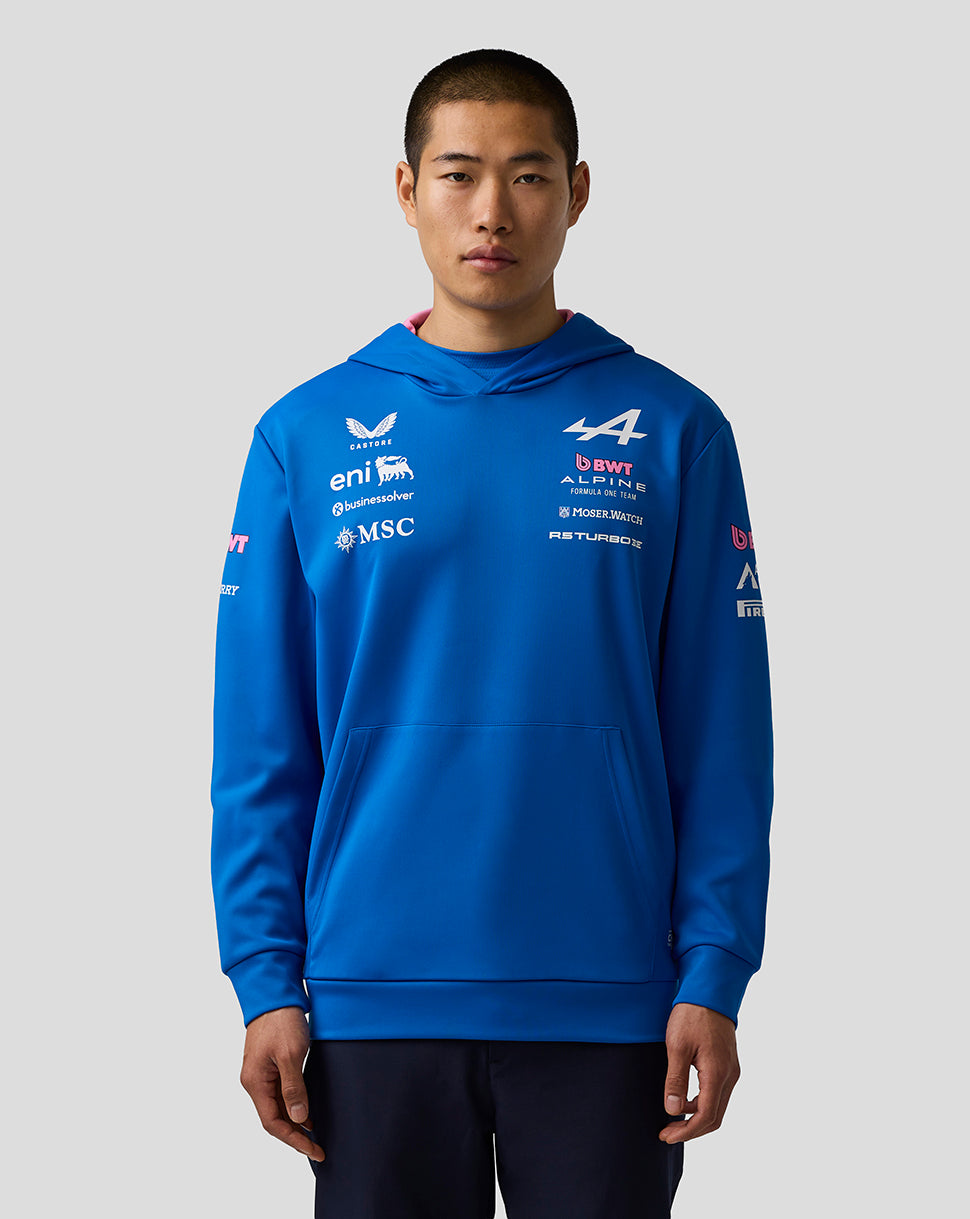 Official Unisex BWT Alpine Formula One Team Pullover Hoodie - Lapis Blue