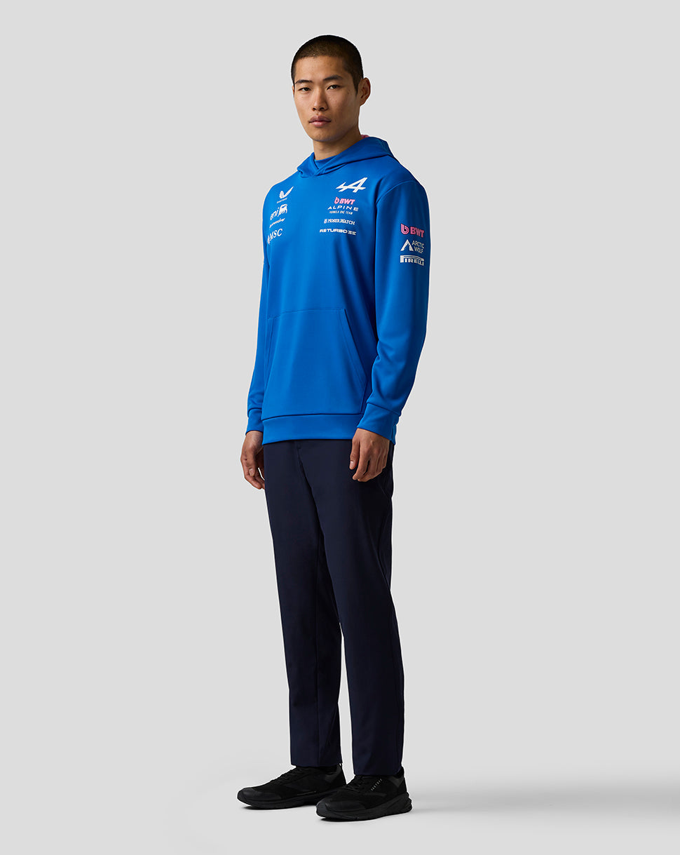 Official Unisex BWT Alpine Formula One Team Pullover Hoodie - Lapis Blue