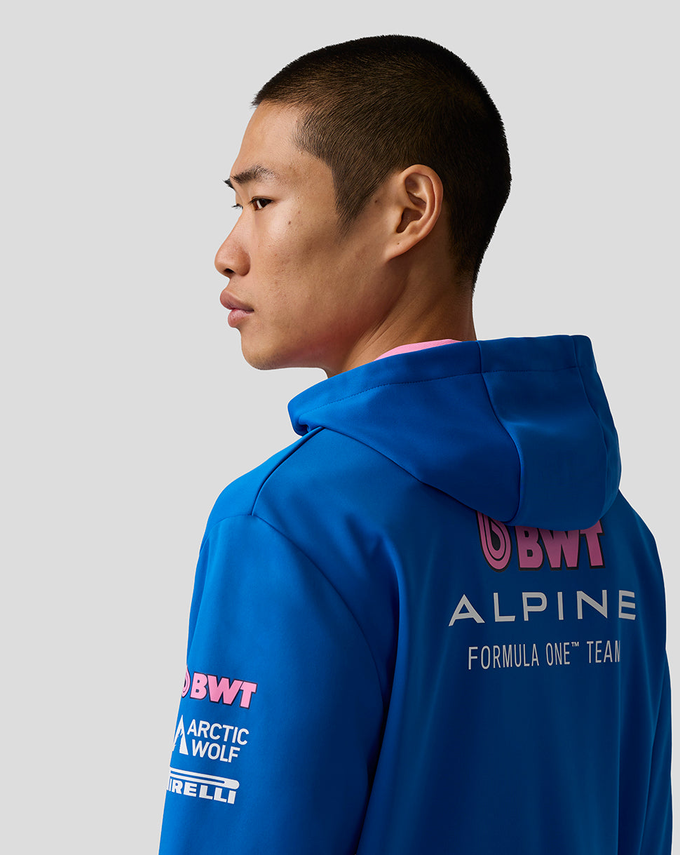 Official Unisex BWT Alpine Formula One Team Pullover Hoodie - Lapis Blue