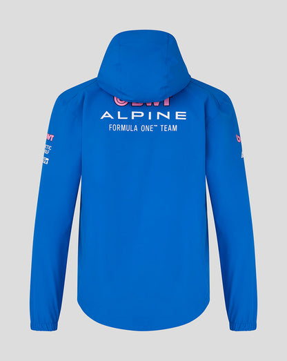 Blue jacket with 'Alpine Formula One Team' branding on a gray background