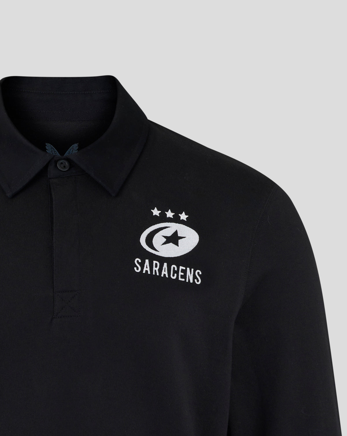 Saracens Unisex 25/26 Home Classic Long Sleeve Shirt - Black/Red