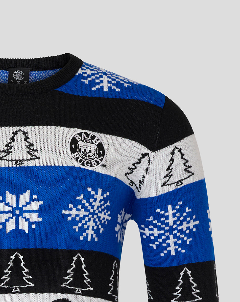 Bath Rugby Unisex 25/26 Christmas Jumper - Blue