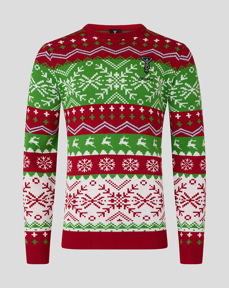 Harlequins Unisex 25/26 Christmas Jumper - Red