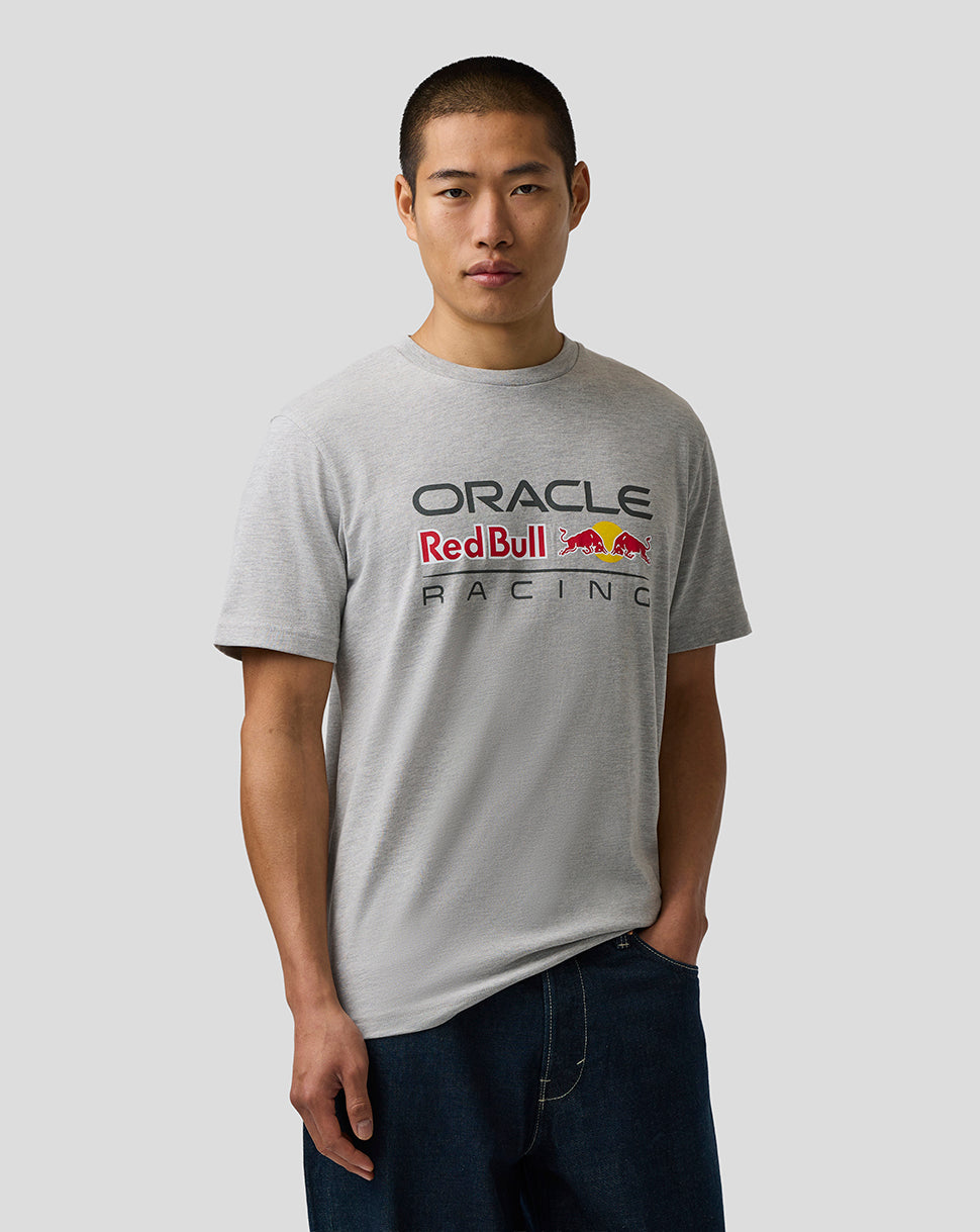 Oracle Red Bull Racing Unisex Logo Regular Fit T-Shirt - Grey Marl - Grey Marl