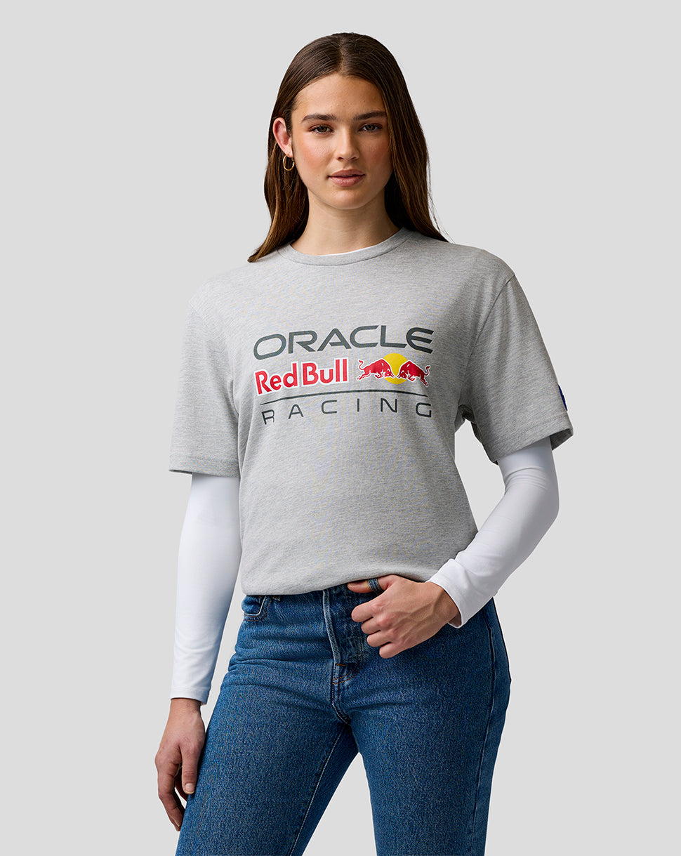 Oracle Red Bull Racing Unisex Logo Regular Fit T-Shirt - Grey Marl - Grey Marl