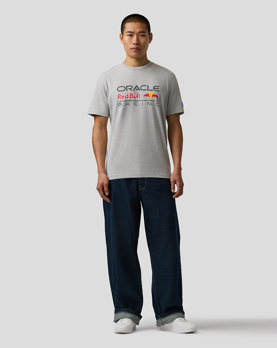 Oracle Red Bull Racing Unisex Logo Regular Fit T-Shirt - Grey Marl - Grey Marl