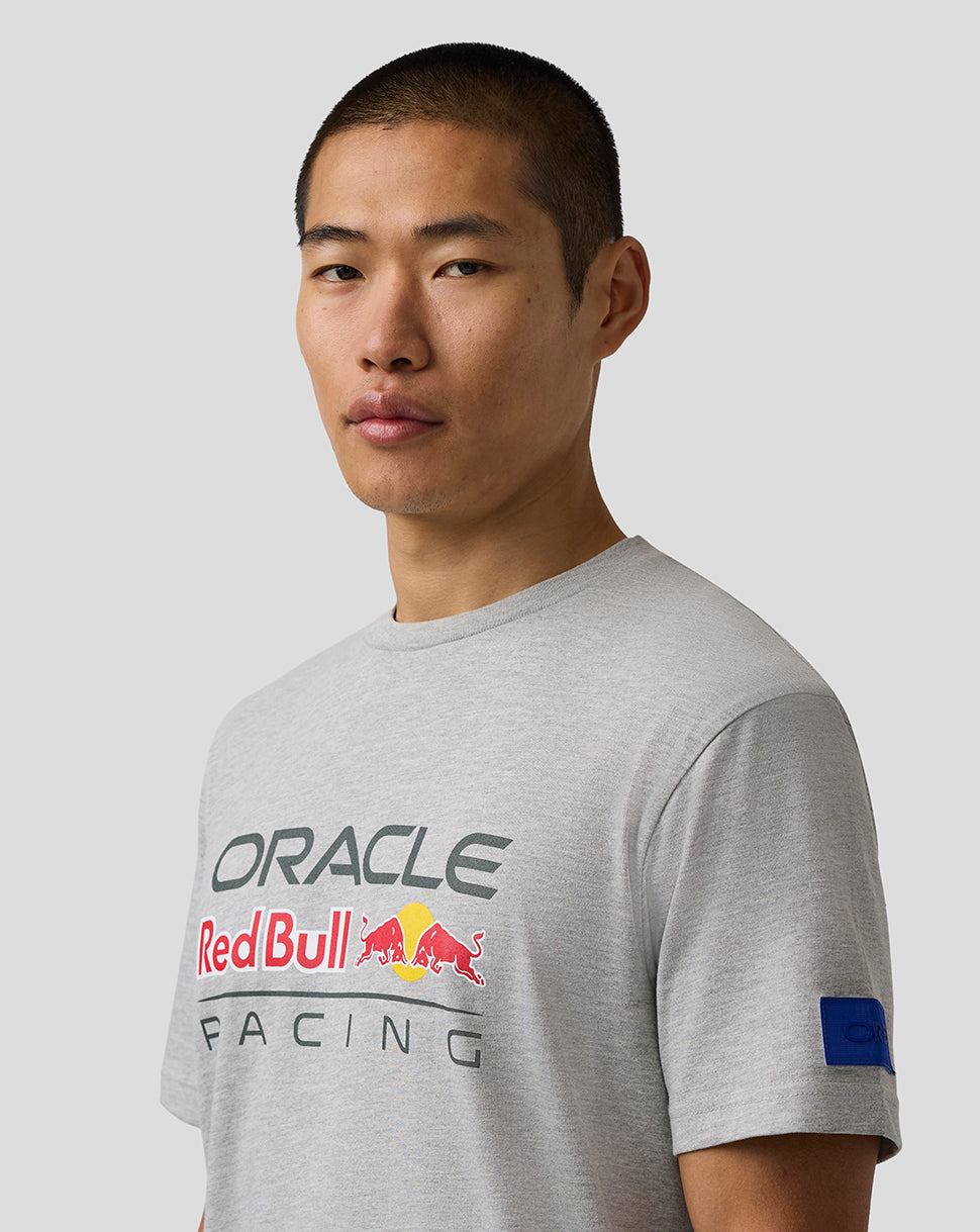 Oracle Red Bull Racing Unisex Logo Regular Fit T-Shirt - Grey Marl - Grey Marl
