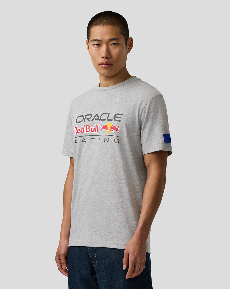 Oracle Red Bull Racing Unisex Logo Regular Fit T-Shirt - Grey Marl - Grey Marl