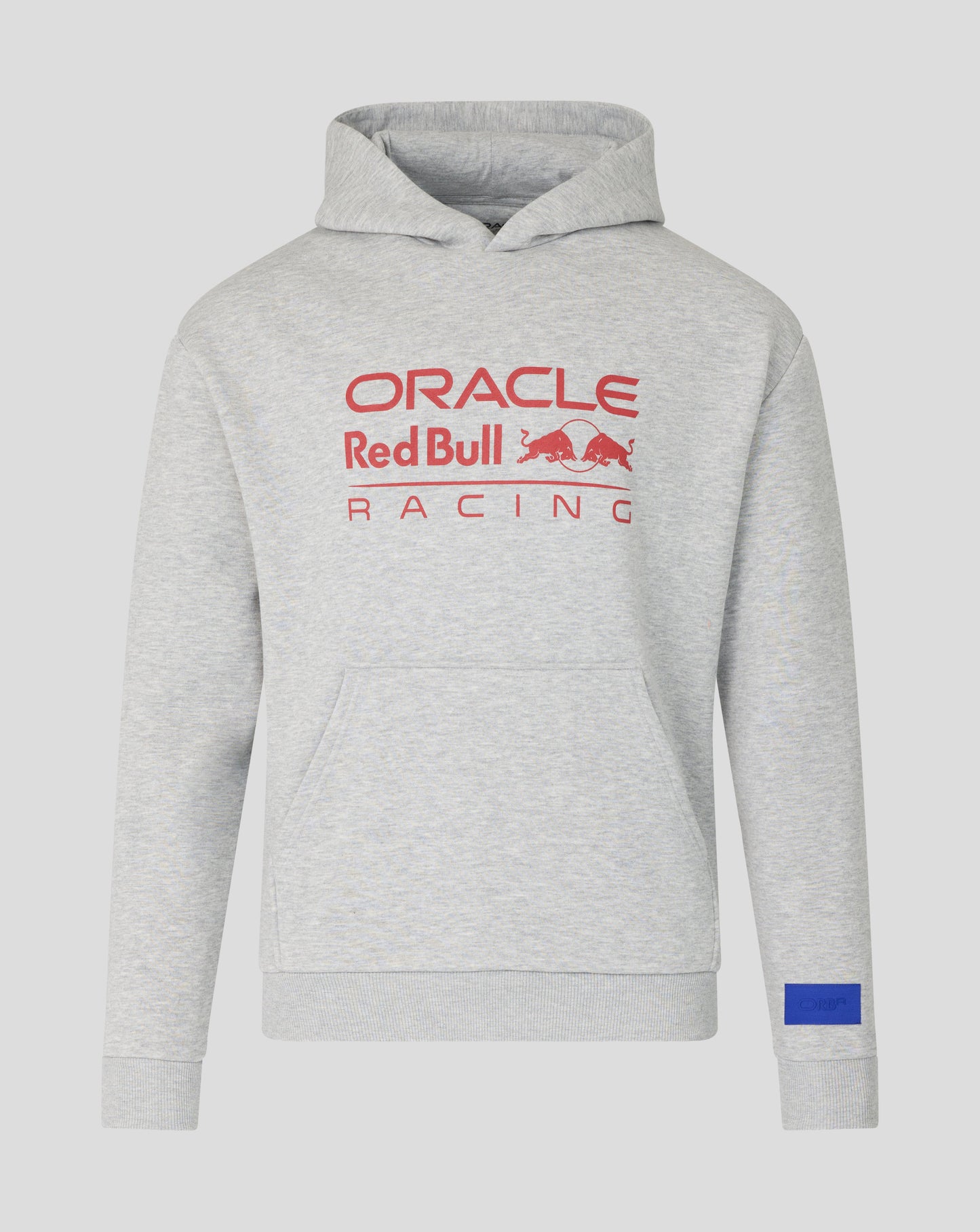 Gray hoodie with Oracle Red Bull Racing logo on a light gray background